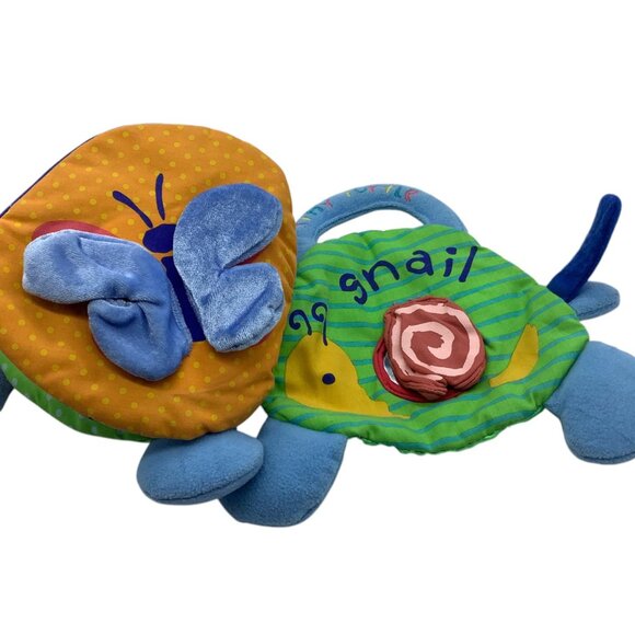 Vtg Carter's Tiny Turtle Plush Baby Activity Book Interactive Pages Handle 9"x7. - Picture 6 of 9
